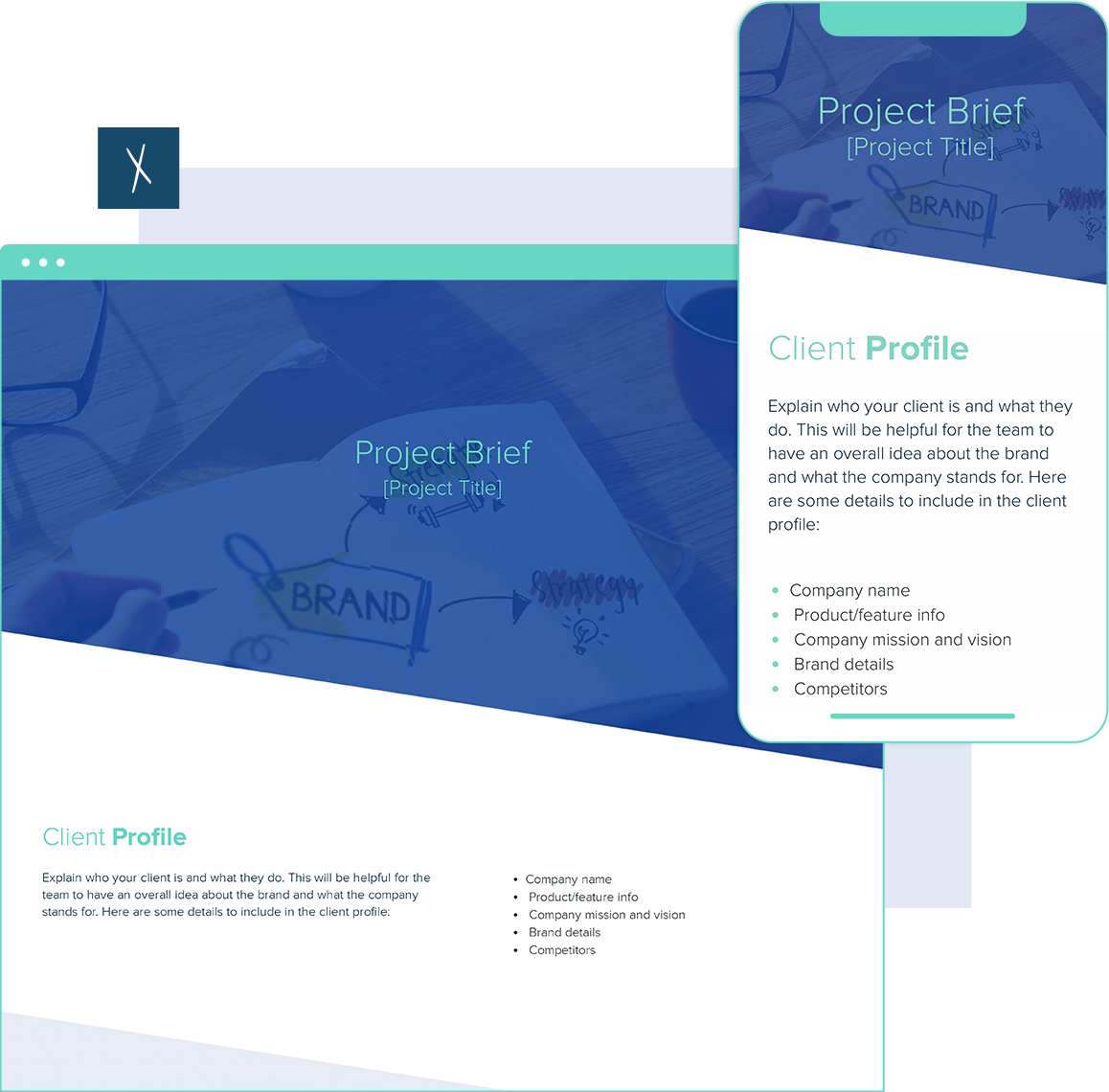 Project Brief Template | Desktop And Mobile Views
