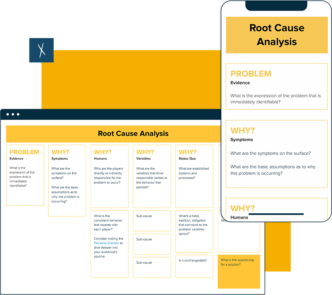 Click To Create Your Free Root Cause Analysis! Root Cause Analysis Template | Desktop And Mobile Views