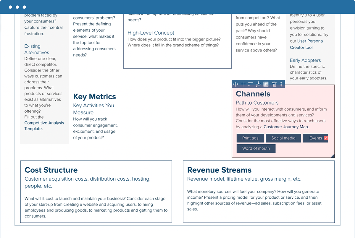 Lean Canvas Template | The Channels
