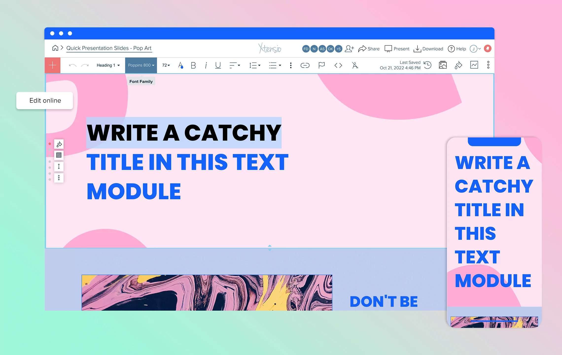 Quick Presentation Templates | Xtensio | 2025