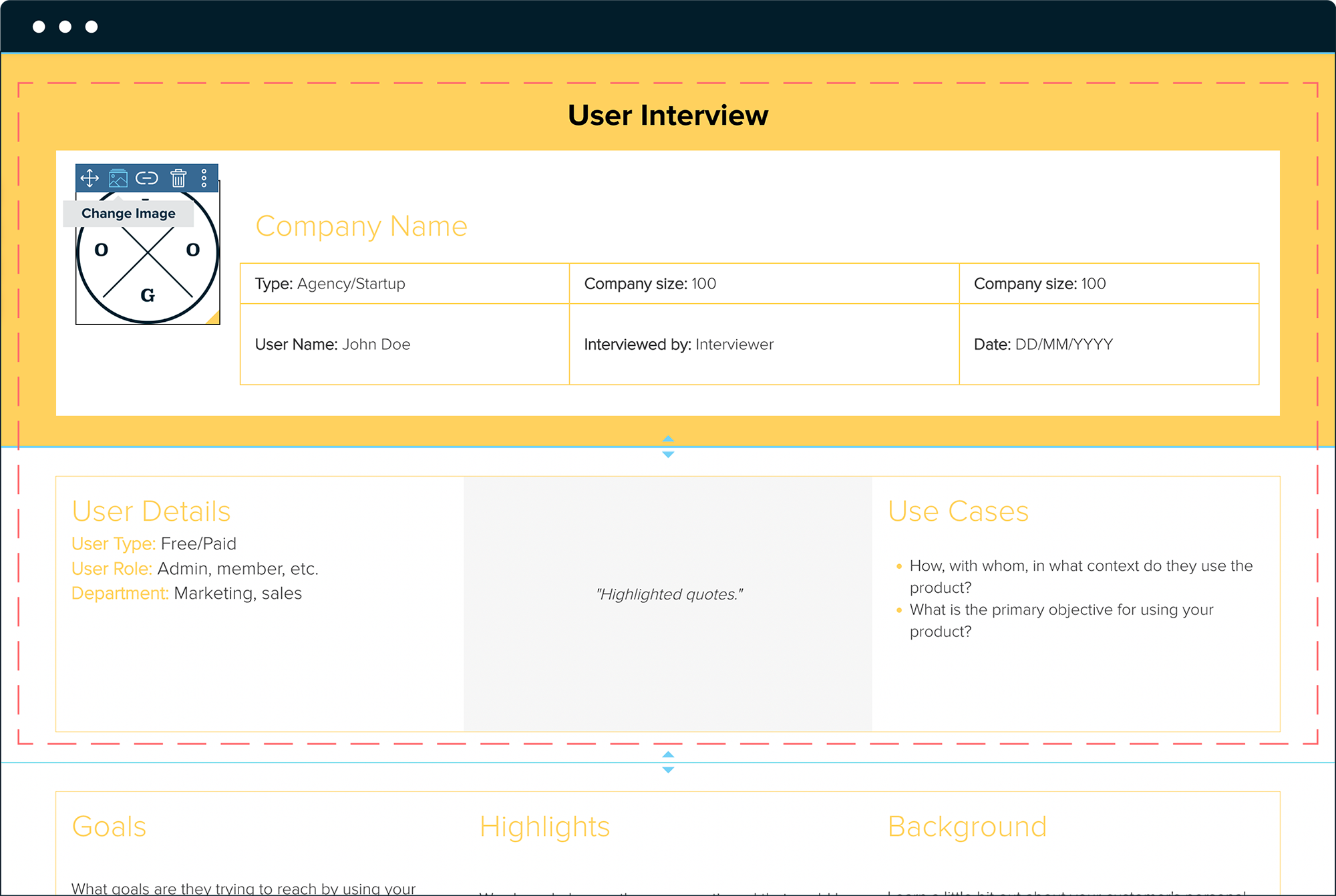 Set Up Your Header, Including Your Company Info