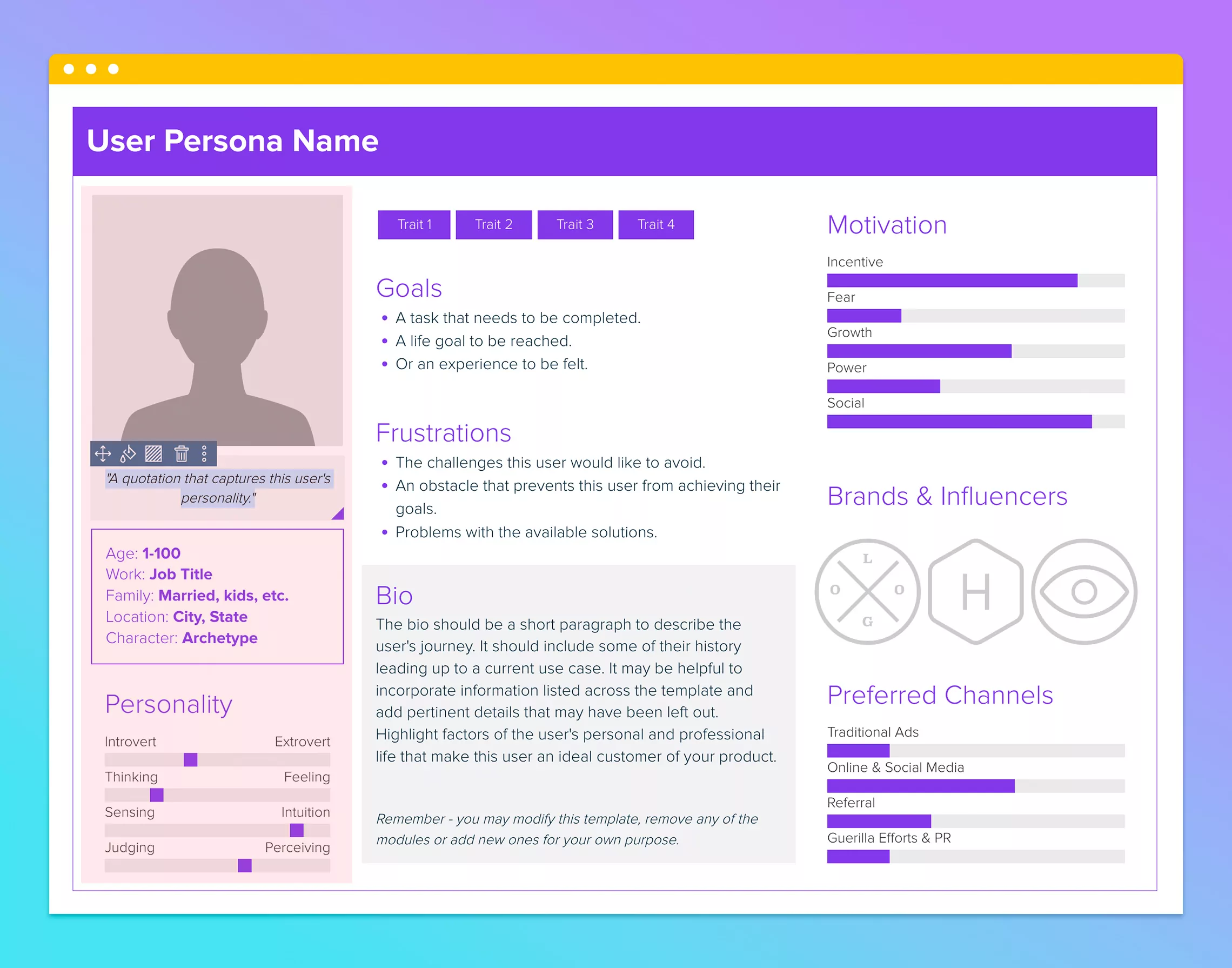 User Persona Creator Add The Basics Information | How To Create A User Persona