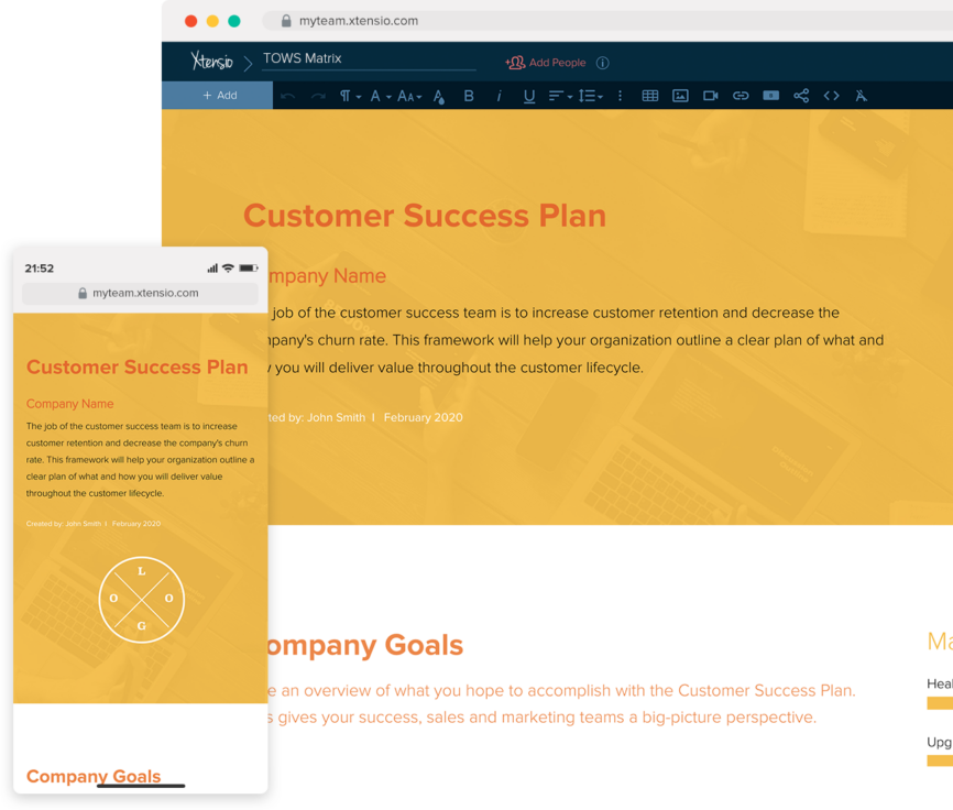 Customer Success Plan Template