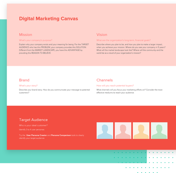 Click To Create Your Free Digital Marketing Canvas! Digital Marketing Canvas