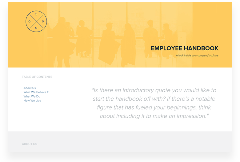 Employee Handbook Template