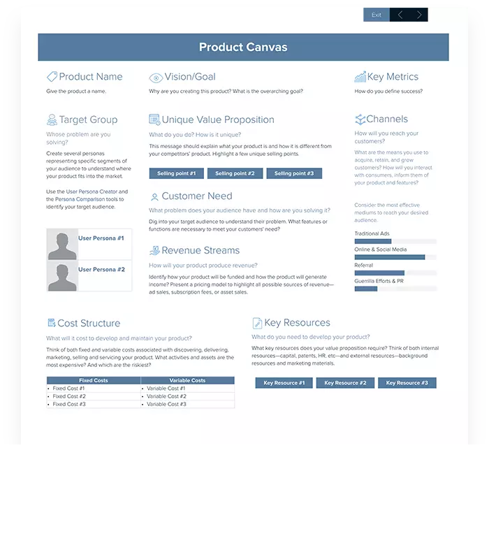 Product Canvas Template