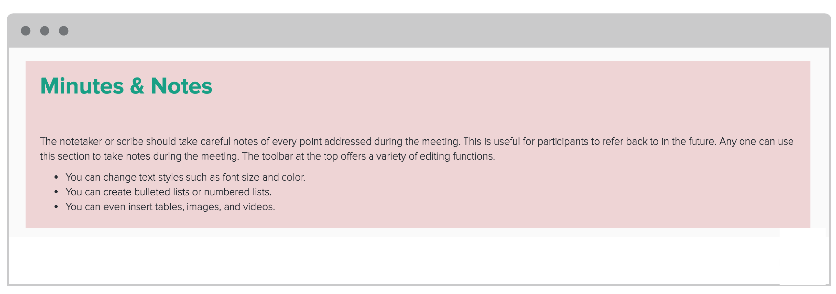 Business Meeting Agenda Template How To Prepare A Meeting Agenda: Include A Section For Additional Notes