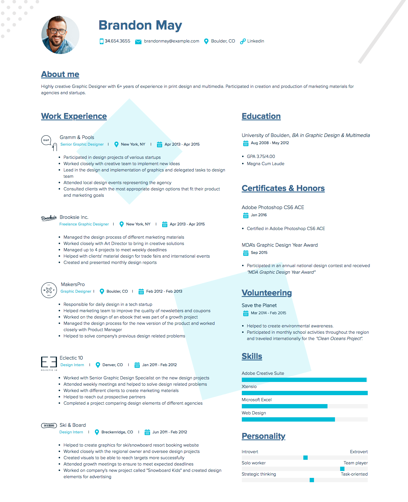 Graphic Designer Example