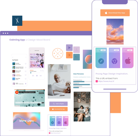 Click To Create Your Free Customer Journey Ui Design Mood Board Template