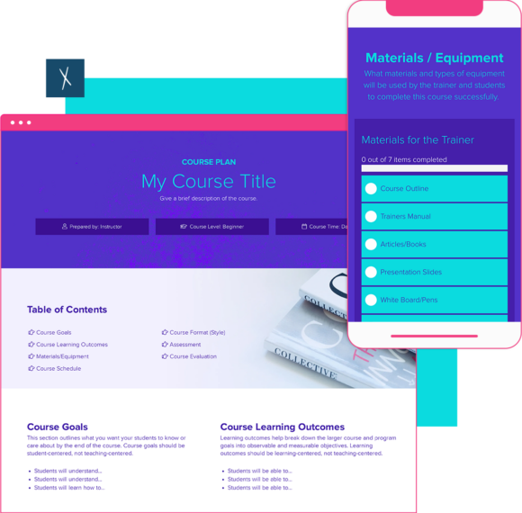 Click To Create Your Free Course Plan! Course Plan