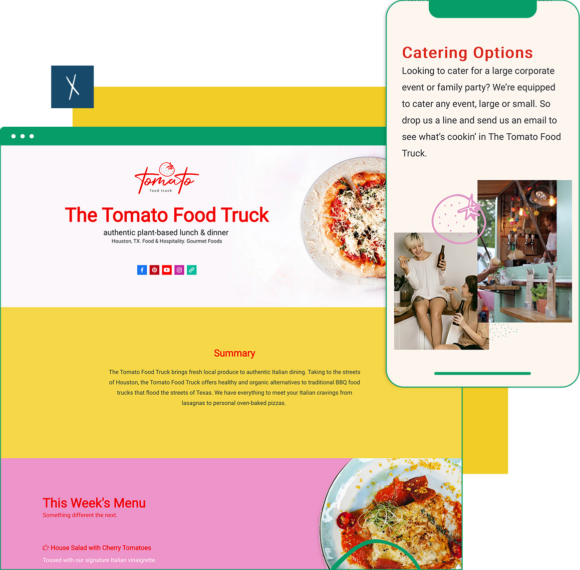 Click To Create Your Free Customer Journey Food Services One Pager Template