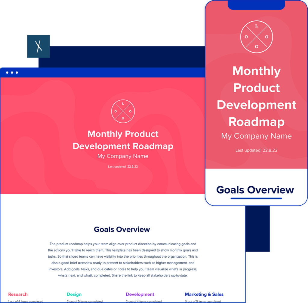 Monthly Product Roadmap