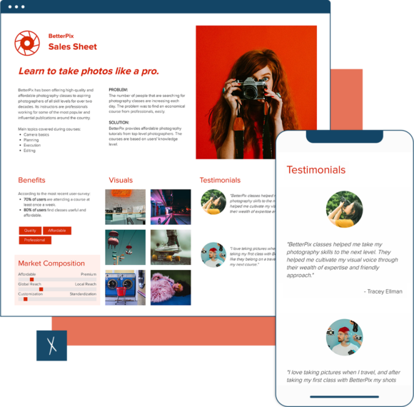 Click To Create Your Free Photography Startup Sales Sheet Photography Startup Sales Sheet Template