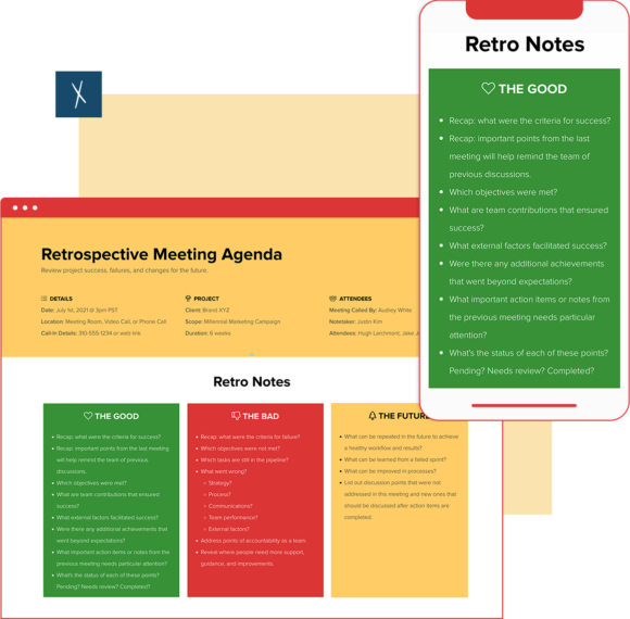 Click To Create Your Free Customer Journey Retrospective Meeting Agenda Template