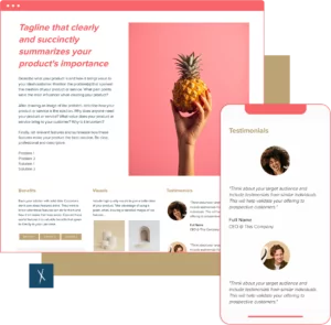 Sales Sheet Template | Desktop And Mobile Views