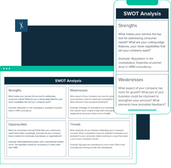 Click To Create Your Free Swot Analysis! Swot Analysis Template | Desktop And Mobile Views
