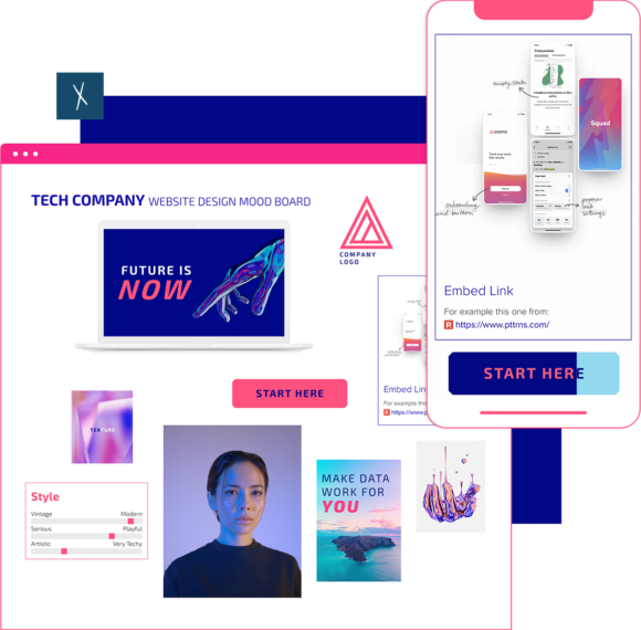 Click To Create Your Free Customer Journey Website Design Mood Board Template