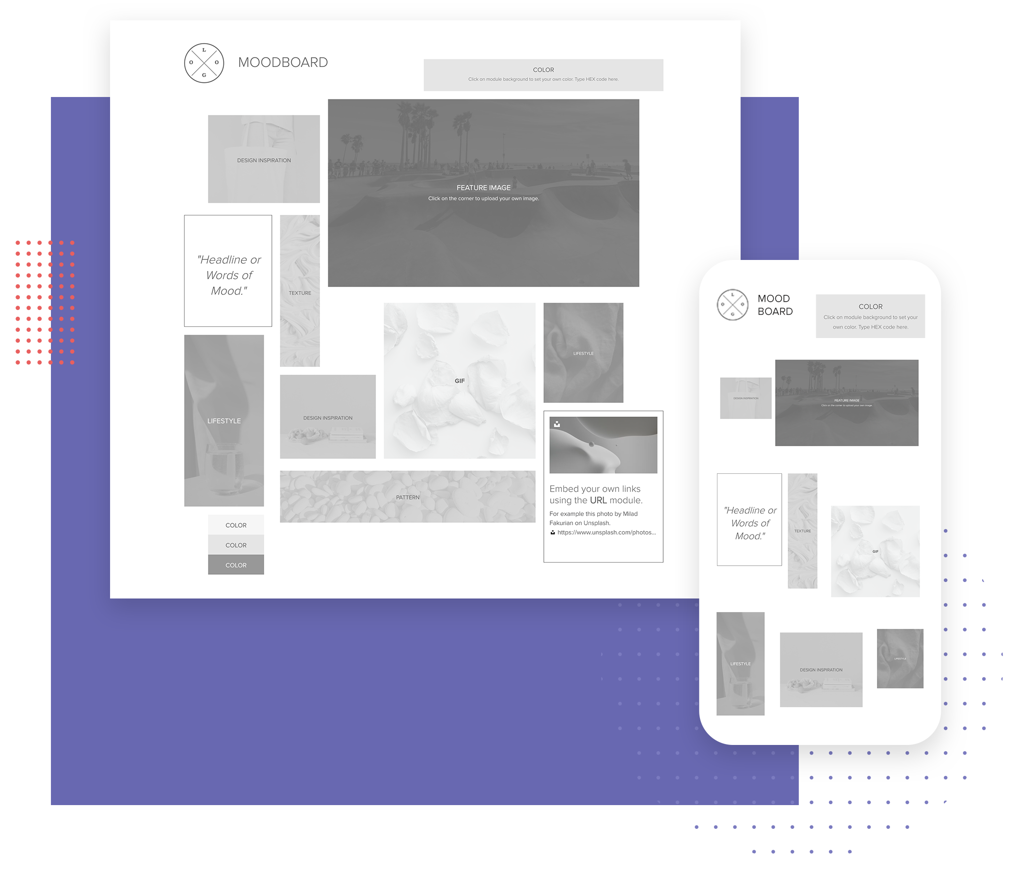 Click To Create Your Free Online Mood Board Landing Blank Mood Board