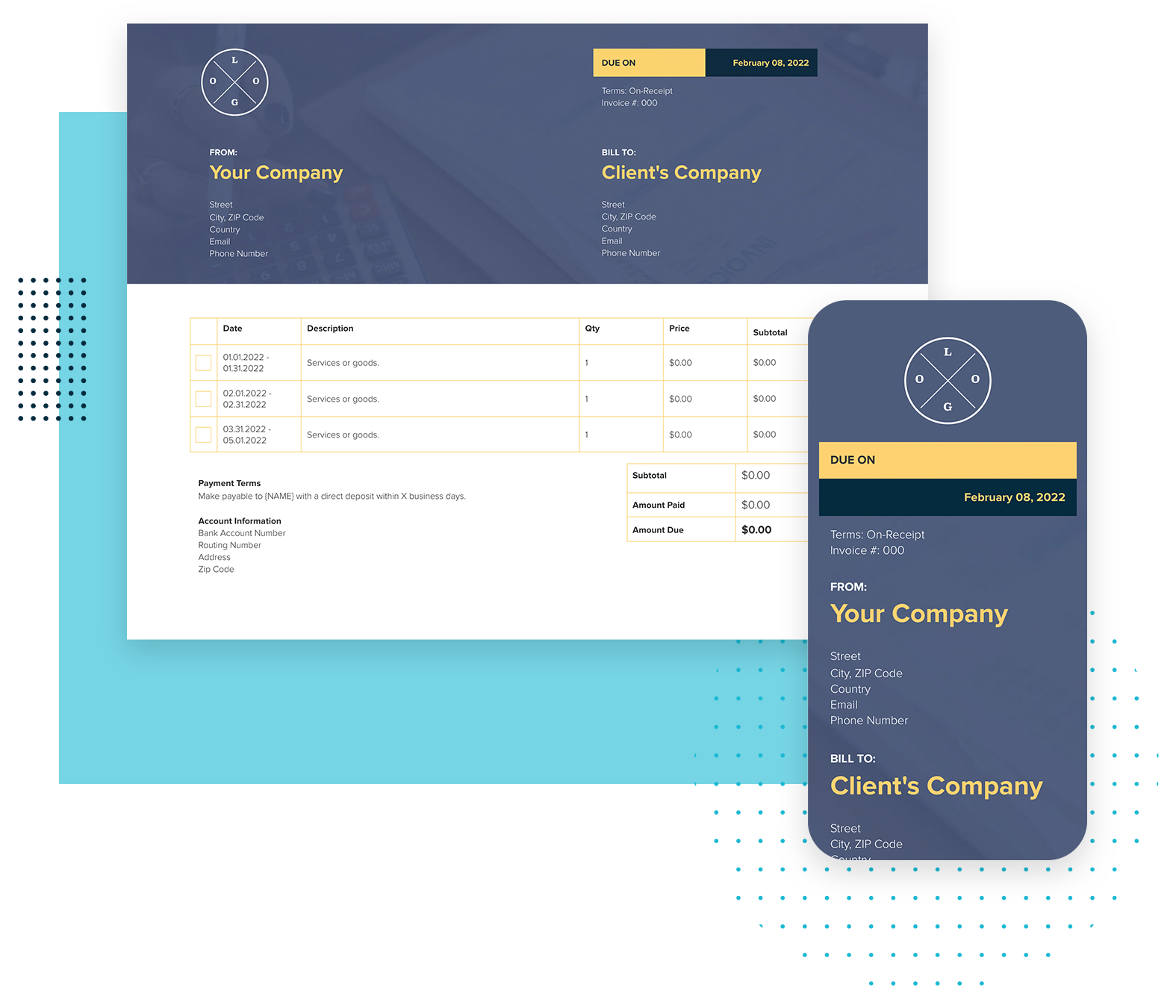 Click To Create Your Free Invoice! Invoice Template