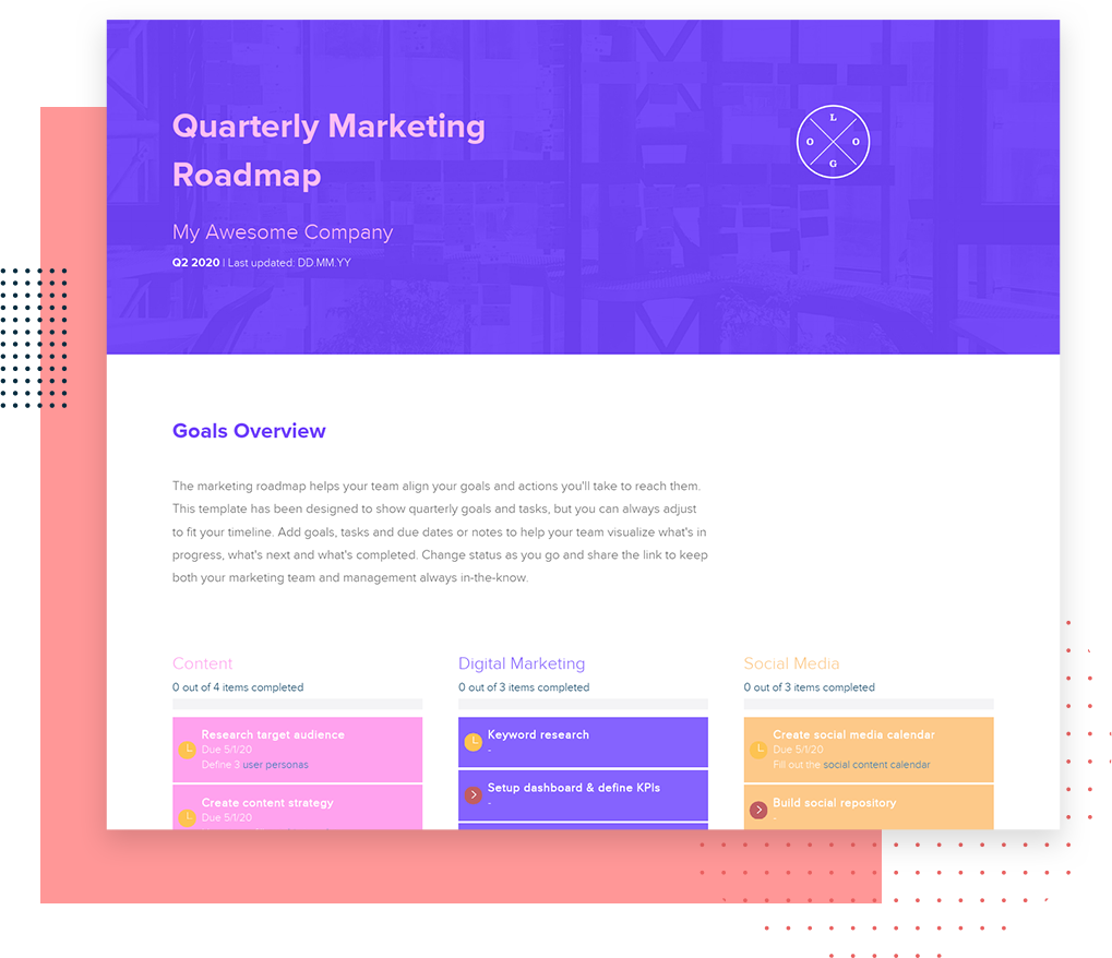 Click To Create Your Free Quarterly Marketing Roadmap! Quarterly Marketing Roadmap