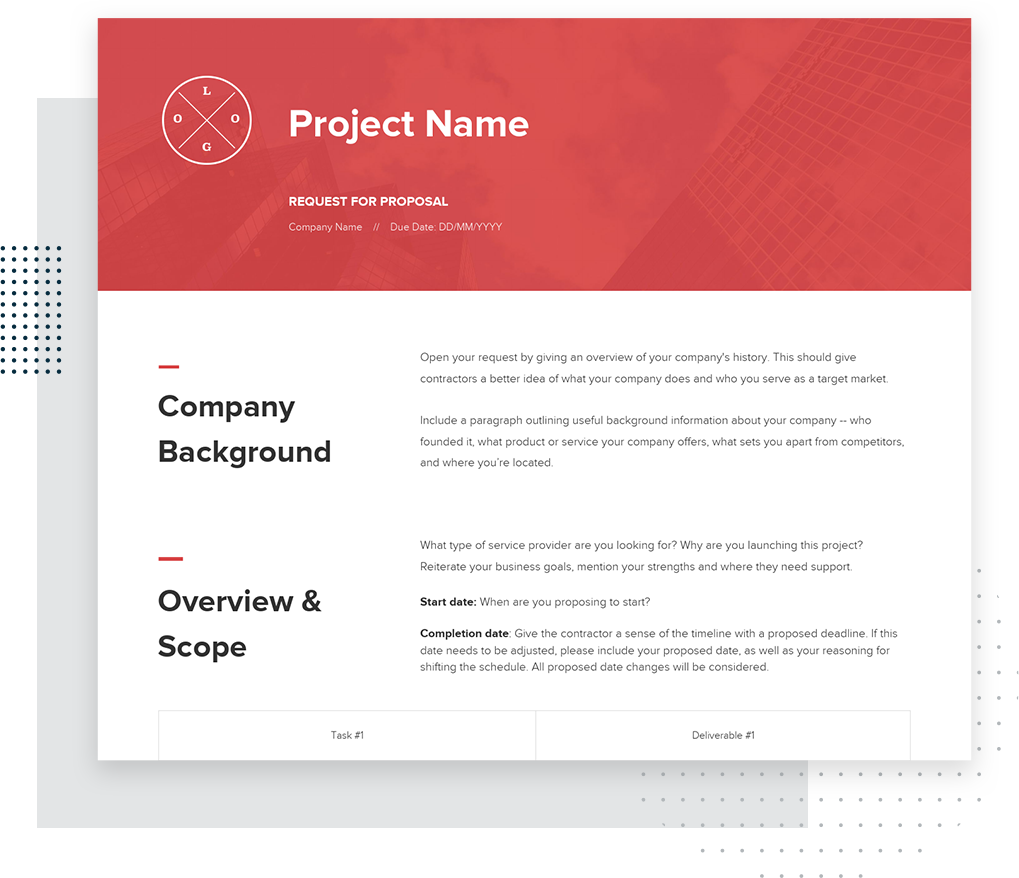 Click To Create Your Free Request For Proposal Template! Request For Proposal