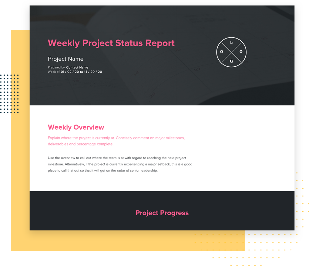 Click To Create Your Free Weekly Project Status Report! Weekly Project Status Report